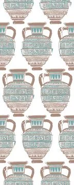 Seamless pattern of you meander Stock Illustration
