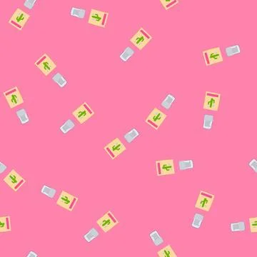 Seamless pattern young dry skin cream cartoon vector Ilustración de archivo