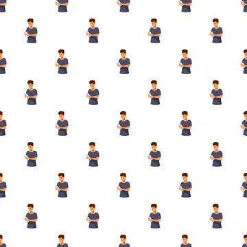 Seamless pattern with young men using smartphones Illustrazione stock