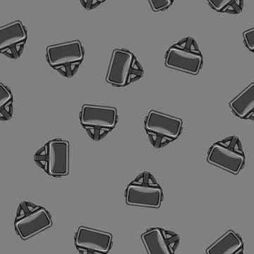 Seamless pattern young vr glasses cartoon vector Stock Illustration
