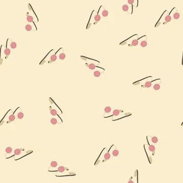 Seamless pattern young women slippers cartoon vector Stock Illustration