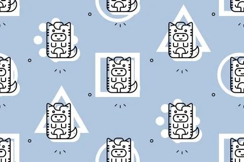 Seamless pattern with Zebras Illustrazione stock