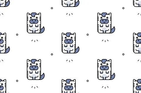 Seamless pattern with Zebras Stock Illustration