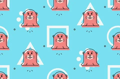 Seamless pattern with Zebras Illustrazione stock