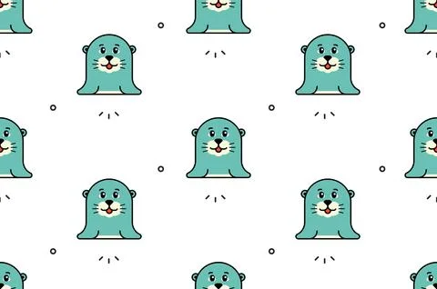 Seamless pattern with Zebras Illustrazione stock