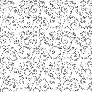 Seamless Pattern Zentangle Ornament Coloring Book Page Design Stock Illustration