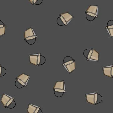 Seamless pattern zero reusable coffee filter cartoon vector Illustrazione stock