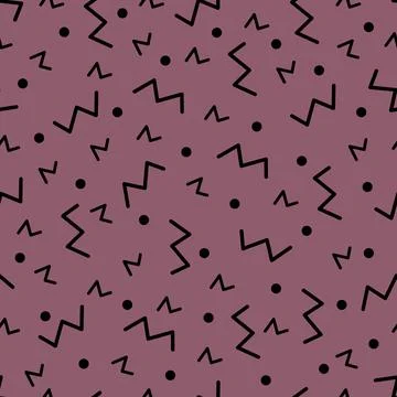 Seamless pattern with zig zag and rounds. Vector. Stock-Illustration