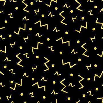 Seamless pattern with zig zag and rounds. Vector.	 Stock Illustration