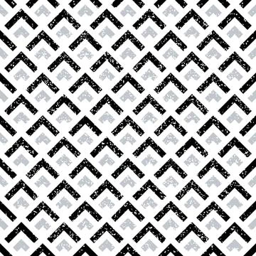 Seamless pattern with zig zag black and silver gray segments 7628 Stock Illustration