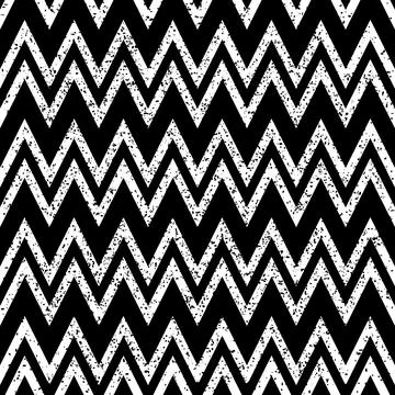 Seamless pattern with zig zag black lines 7840 Illustrazione stock