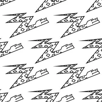 Seamless pattern of a zigzag cartoon snake Illustrazione stock