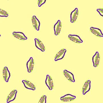 Seamless pattern zip waist bag cartoon vector Stockillustratie