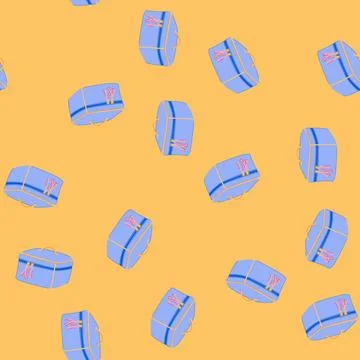 Seamless pattern zipper cosmetic pouch cartoon vector イラスト素材