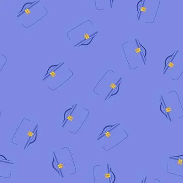 Seamless pattern zipper makeup bag cartoon vector 库存插图