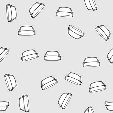 Seamless pattern zipper sauce dipping bowl cartoon vector 库存插图
