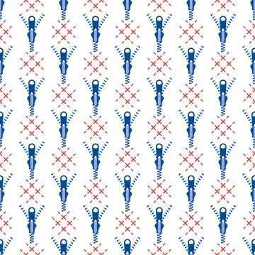 Seamless pattern with zipper. Sewing, needlework. 스톡 일러스트