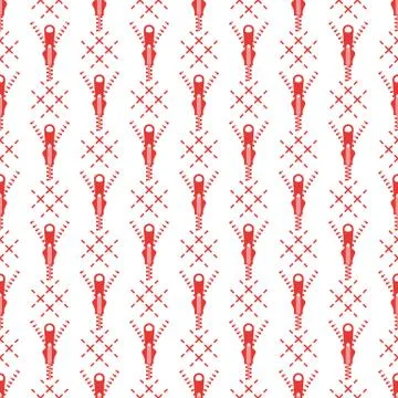 Seamless pattern with zipper. Sewing, needlework. Stock Illustration