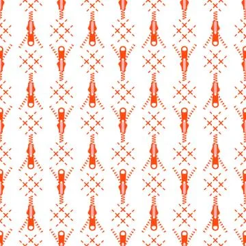 Seamless pattern with zipper. Sewing, needlework. イラスト素材