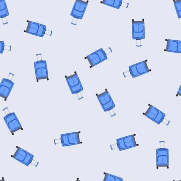 Seamless pattern zipper soft shell suitcase cartoon vector 库存插图