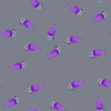 Seamless pattern zipper trolley bag cartoon vector 库存插图