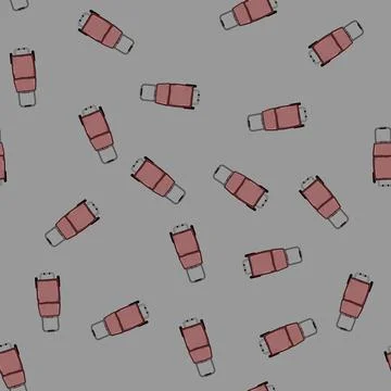 Seamless pattern zipper trolley bag cartoon vector 库存插图
