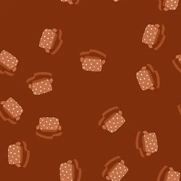 Seamless pattern zipper waist bag cartoon vector イラスト素材