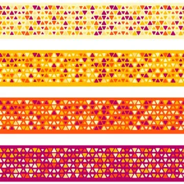 Seamless patterned borders with small spots Stock Illustration