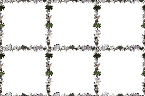 Seamless pattern.Hand drawn doodle frames. Illustration in gray, black and white Stock Illustration