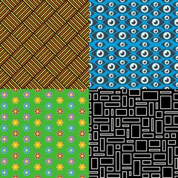 Seamless patterns.  Abstract colorful. Vector Illustration Illustrazione stock