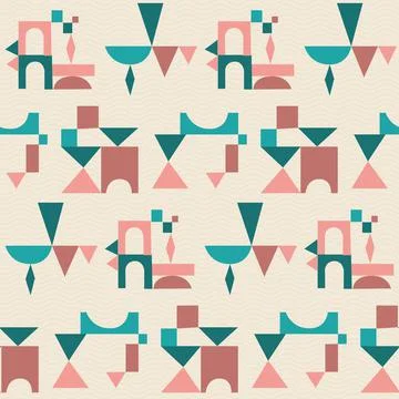 Seamless patterns with abstract ornament. Vector. Illustrazione stock