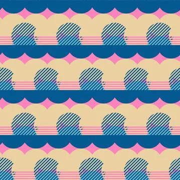 Seamless patterns with abstract ornament. Vector. Stock Illustration