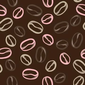 Seamless patterns and elements for coffee's design Stock Illustration