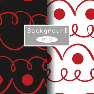 Seamless patterns background two various Stock Illustration