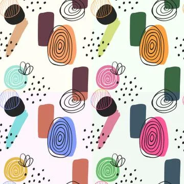 Seamless patterns in beautiful scandinavian style Stock Illustration