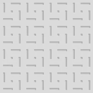 Seamless Patterns With Beveled Shapes. Abstract Grayscale Monochrome Pavetment Stock Illustration