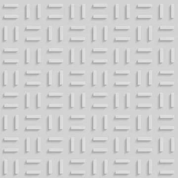 Seamless Patterns With Beveled Shapes. Abstract Grayscale Monochrome Pavetment Stock Illustration