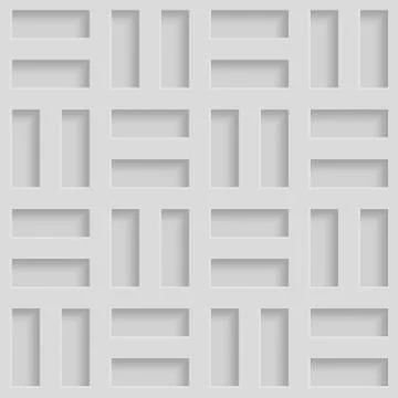 Seamless Patterns With Beveled Shapes. Abstract Grayscale Monochrome Pavetment Stock Illustration