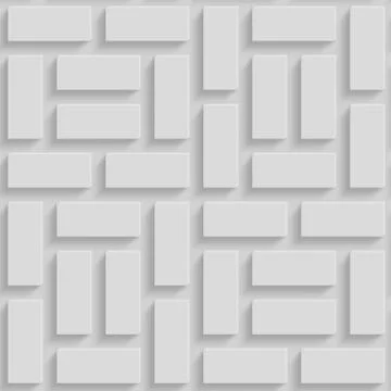 Seamless Patterns With Beveled Shapes. Abstract Grayscale Monochrome Pavetment Stock Illustration