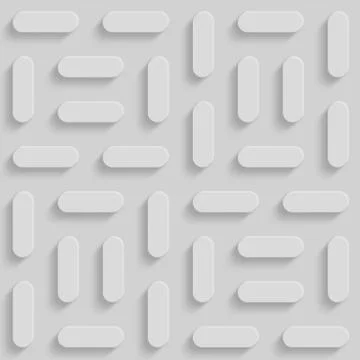 Seamless Patterns With Beveled Shapes. Abstract Grayscale Monochrome Pavetment Stock Illustration