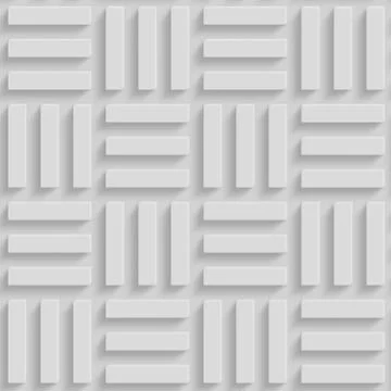 Seamless Patterns With Beveled Shapes. Abstract Grayscale Monochrome Pavetment Illustrazione stock