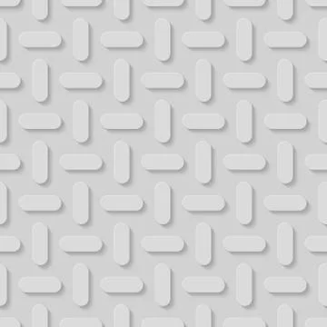 Seamless Patterns With Beveled Shapes. Abstract Grayscale Monochrome Pavetment Stock Illustration
