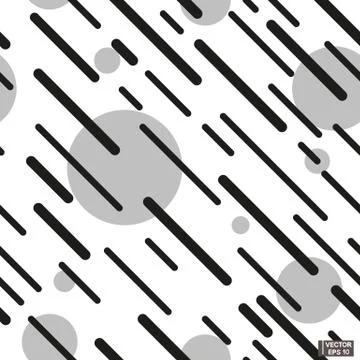Seamless patterns with black and white geometric texture Stockillustratie