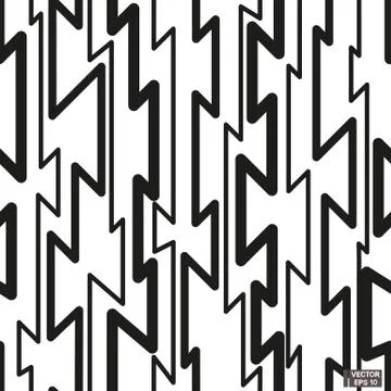 Seamless patterns with black and white geometric texture Stockillustratie