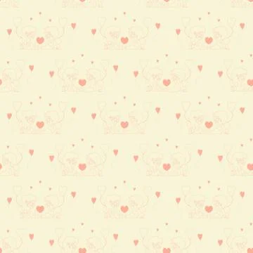 Seamless patterns. Childrens collection. Cute children angels - a girl and a boy Stock Illustration