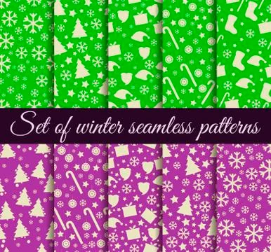 Seamless patterns Christmas. Winter pattern with Christmas Stock Illustration