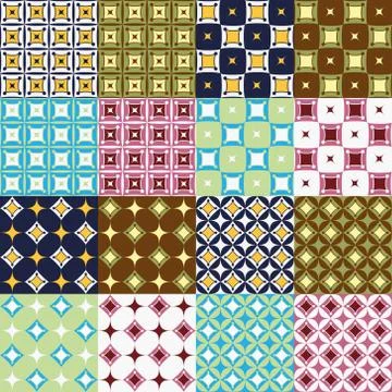 Seamless patterns collection Illustrazione stock