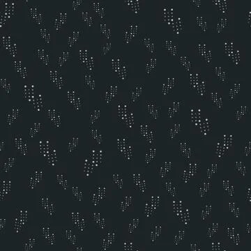 Seamless patterns on a dark gray background. White dots form bizarre shapes Stock Illustration