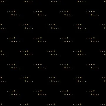 Seamless patterns. Dots of different sizes form stripes on a black background Stock Illustration