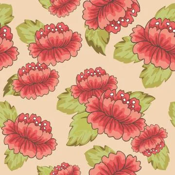 Seamless patterns with flowers vector Stock Illustration